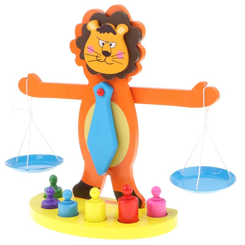 Balance lion en bois