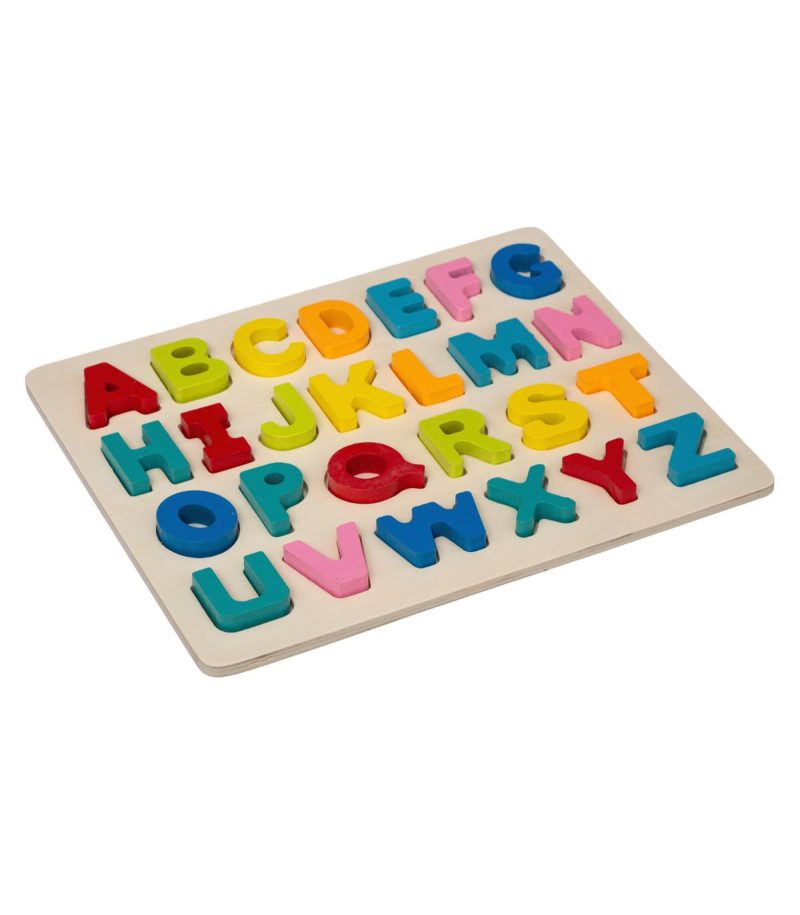 Lettres Puzzles en bois Multi-couleurs